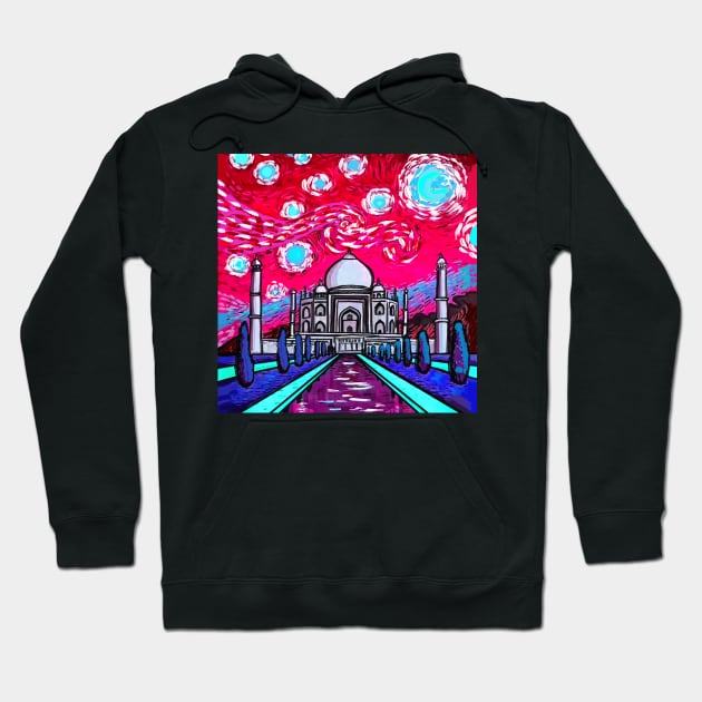 The Glorious Starry Taj Hoodie by Art by Ergate